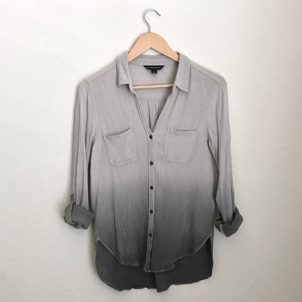 Rock & Republic Ombré Rayon Button Down Shirt